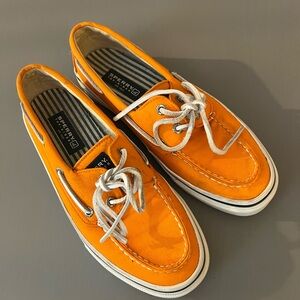Sperry Men's Vibrant Orange Boat Shoes Size 7.5